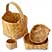 Woven birch baskets, traditional handicraft from Sweden.
