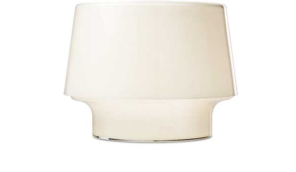 Cosy in white, table lamp available in two sizes, by Harri Koskinen / Muuto.