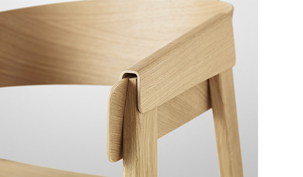 Detail of Cover arm chair, by Thomas Bentzen / Muuto.