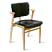 Link to Domus chair, with black seat and birch frame, designed by Ilmari Tapiovaara / Artek.