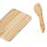 Butter knife and board made from juniper wood, traditional handicraft from Sweden.