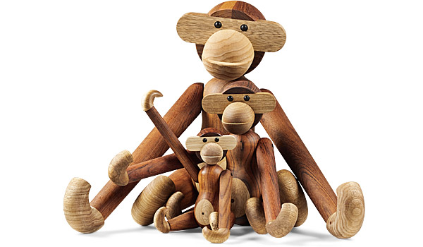 Wooden monkeys by Kay Bojesen / Rosendahl.