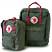 Kånken backpack, green with red straps