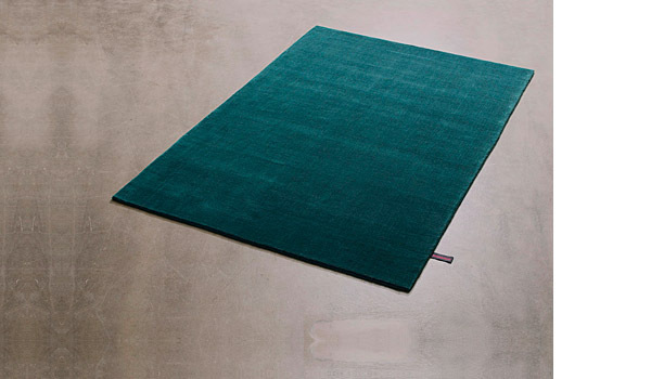 Earth rug, sea green colour, by Massimo.