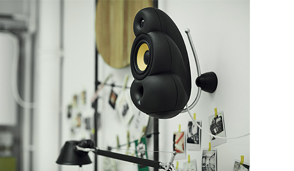 Micropod Bluetooth loudspeakers, wall-mount close-up.