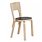 Link to SALE! Chair E66, with black linoleum seat, by Alvar Aalto / Artek