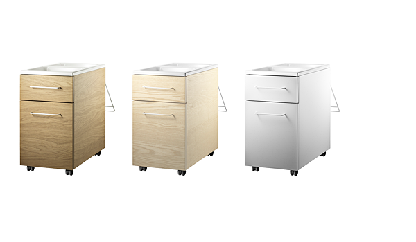 SALE! String mobile storage unit. The unit has room for your folders, books, pens, and laptop to make your workspace complete. Available in white, ash and oak.