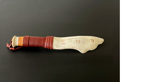 SALE! Traditional knife (puukko), with unique antler sheath and birch handle, from Lappland.