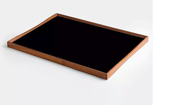 Turning Tray serving tray, here the black backside of the large version, by Finn Juhl / Architect Made.