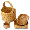 Birch baskets, traditional handicraft from Sweden.