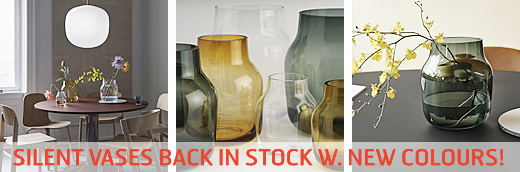 Link to Silent, glass vases. New colours, new size.