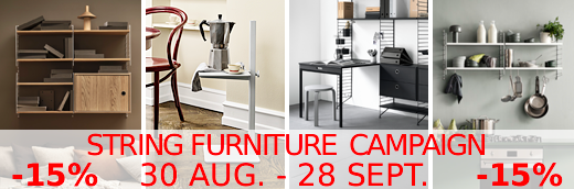 Link String 15% discount campaign 30 August – 28 September 2025, including all String System, String Pocket, String Works and String Relief.