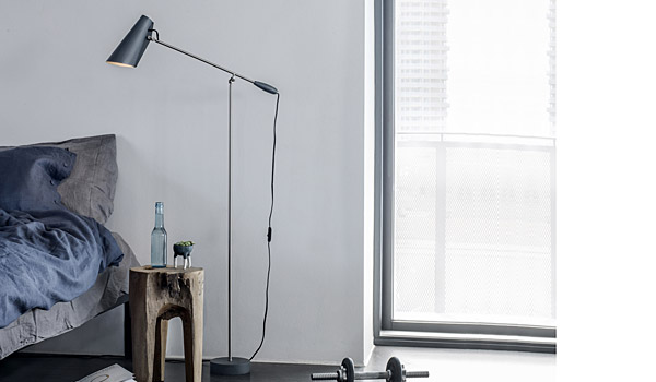 Birdy grey floor lamp by Birger Dahl / Northern Lighting.