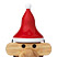 Link to Santa hat suitable for Kay Bojesen small monkey / Rosendahl