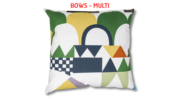 Bows, cushion (multi) by Josef Frank / Almedahls.