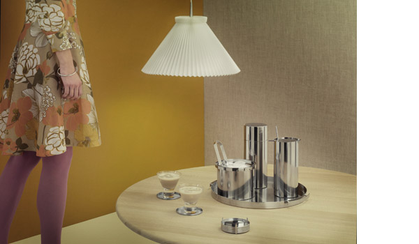 Cylinda line, stainless steel tableware by Arne Jacobsen / Stelton.