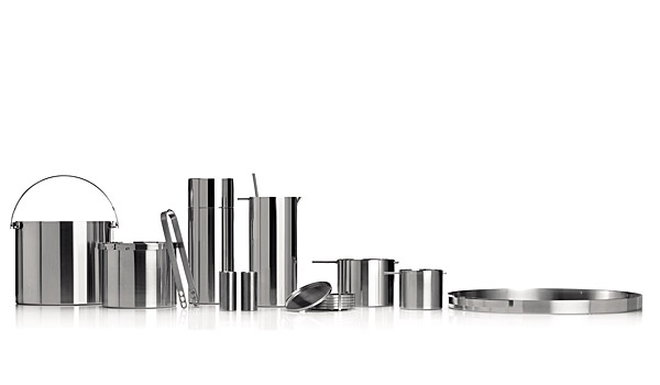 Cylinda line, stainless steel tableware by Arne Jacobsen / Stelton.