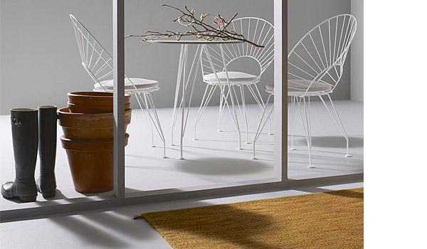 Desiree, chair for outdoor use by Yngve Ekström / Swedese.