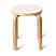 Link to E60 stool  with white laminate seat by Alvar Aalto / Artek