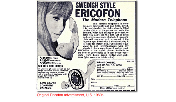 Ericofon, replica of 1950's design classic.