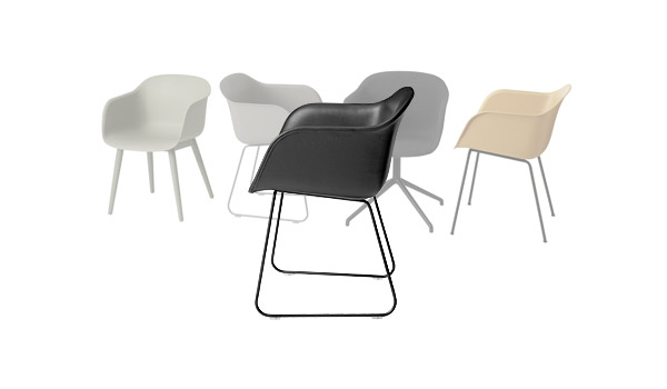 Fiber chair with sled base by Iskos-Berlin / Muuto.