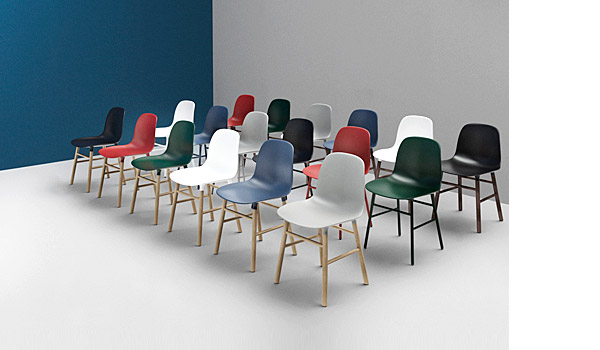 Form, chair with wood legs, by Simon Legald / Normann-Copenhagen.