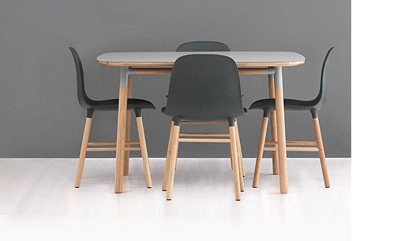 Form, chair with wood legs, by Simon Legald / Normann-Copenhagen.