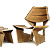 Link to GJ chair and nesting table by Grete Jalk / Lange Production