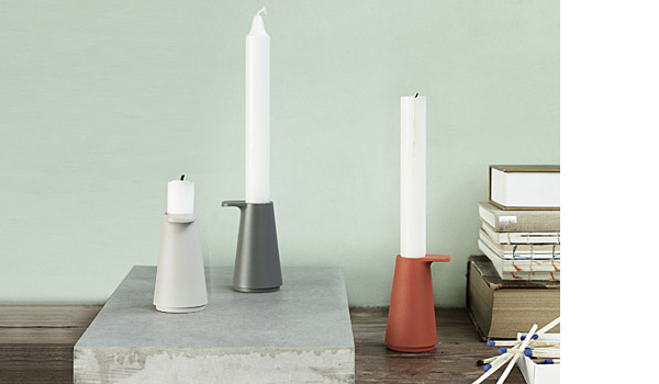 Grip candlestick, available in four colours, by Jens Fager / Muuto.