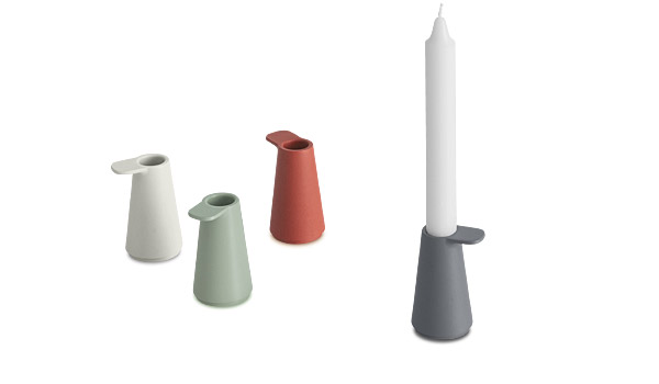Grip candlestick, available in four colours, by Jens Fager / Muuto.
