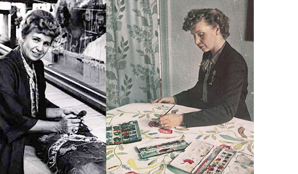 Edna Martin, creative director at Handarbetets Vänner (Friends of handicraft) 1951-77.