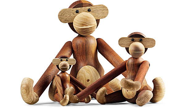 Wooden monkeys by Kay Bojesen / Rosendahl.