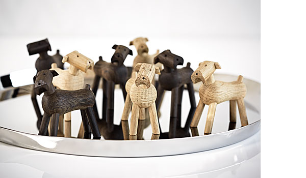 Tim, dog designed by Kay Bojesen, available in natural and smoked oak.
