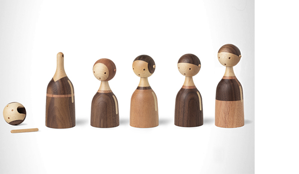 Kin, family of wooden figures designed by Lars Fjetland/Architectmade.