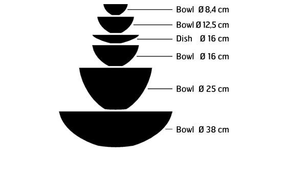 Krenit bowls by Herbert Krenchel / Normann Copenhagen.
