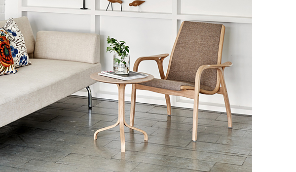 Laminett, lounge chair with Lamino side table, by Yngve Ekström / Swedese.
