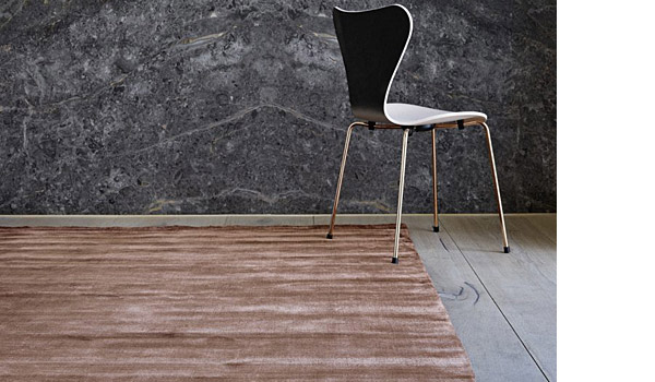 Bamboo rug, copper colour, by Massimo.