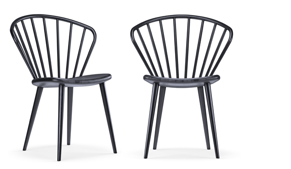 Miss Holly, dining chair seen from different views, by Jonas Lindvall / Stolab.