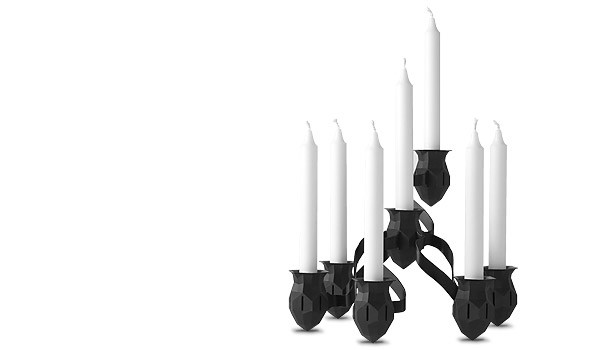 The more the merrier candle holders, available in several colours, Louise Campbell / Muuto.