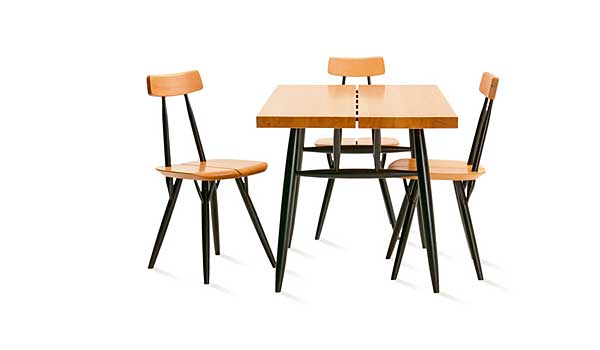 Pirkka, table and chairs, by Ilmari Tapiovaara / Artek