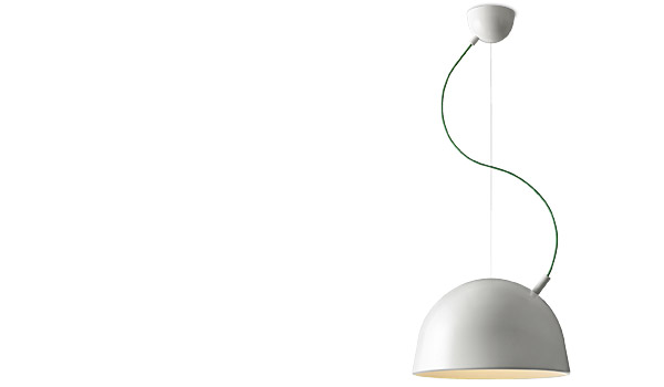 Plugged, hanging lamp (white/green) by Broberg & Riddarstråle / Muuto