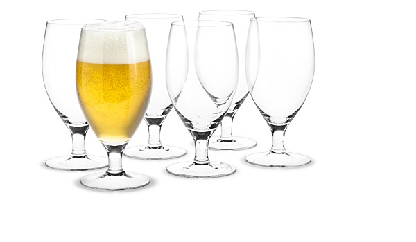 Royal beer glasses designed by Arne Jacobsen in the 1960s / Holmegaard.