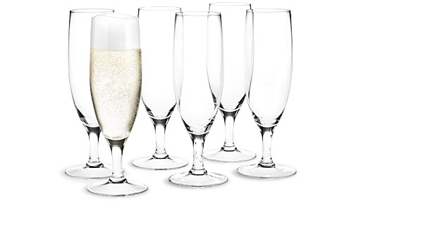 Royal champagne glasses designed by Arne Jacobsen in the 1960s / Holmegaard.