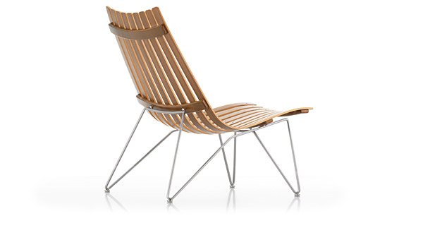 Scandia Nett Lounge chair (back view of walnut version) by Hans Brattrud / FjordFiesta.