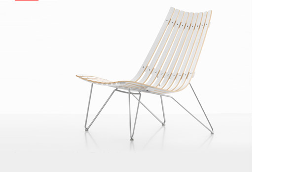 Scandia Nett Lounge chair (white version) by Hans Brattrud / FjordFiesta.