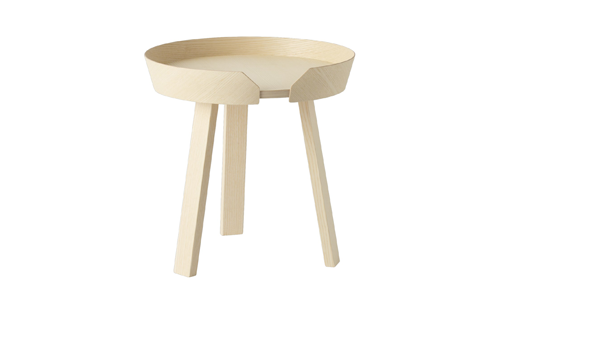 Around, coffee table in two sizes and many colours, by Thomas Bentzen / Muuto.