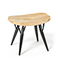 SALE! Pirkka low stool. Condition = very good! Natural pine top (treated with oil-wax) with a black birch base.
