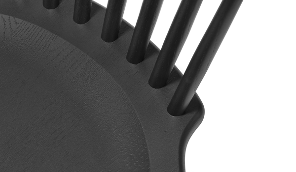 20% SALE! Lilla Åland, black chair seat detail by Carl Malmsten / Stolab