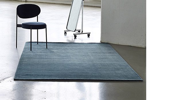 Bamboo rug, stiffkey blue colour, by Massimo.
