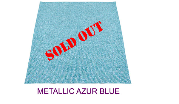 SALE! Svea rug, 140 x 220 cm, metallic azur blue. Produced by Pappelina, Sweden.